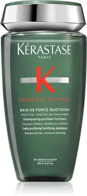 Kerastase Genesis Homme Bain de Force Quotiden - В контексте шампуня для волос: питательный очищающий шампунь для слабых волос с склонностью к выпадению, 250 мл