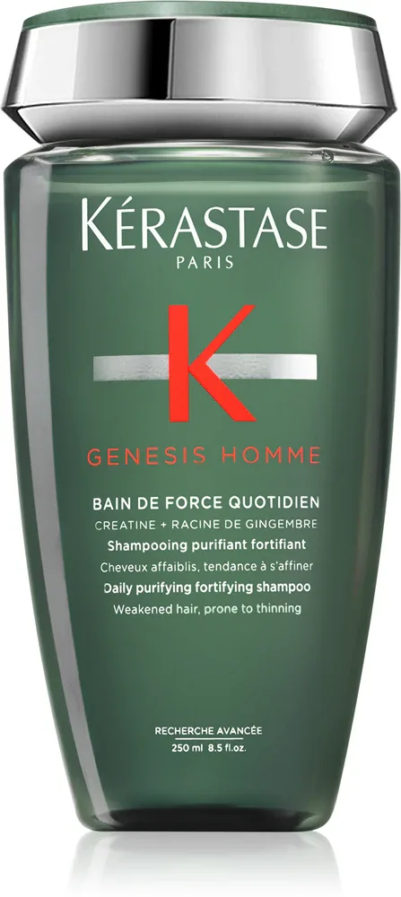 Kerastase Genesis Homme Bain de Force Quotiden - В контексте шампуня для волос: питательный очищающий шампунь для слабых волос с склонностью к выпадению, 250 мл