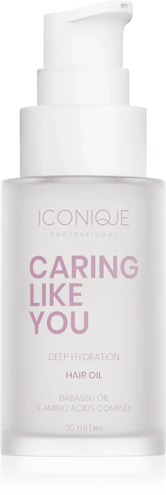 ICONIQUE Professional CARING LIKE YOU Deep Hydration - Масло для волос: Олейк навильжающий до влосов сухых и знищоних, 30 мл
