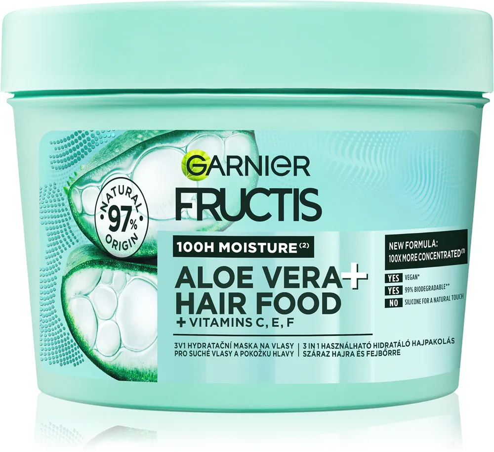 Garnier Fructis Aloe Vera Hair Food - Увлажняющая маска для нормальных и сухих волос, 400 мл