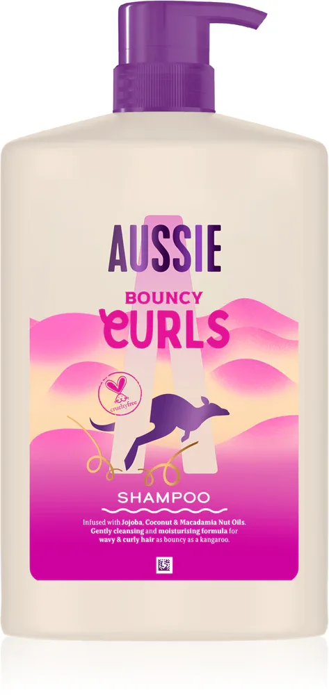 Aussie Bouncy Curls - Увлажняющий шампунь для кудрявых и волнистых волос, 1000 мл