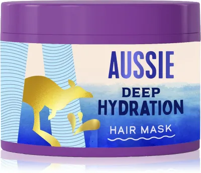 Aussie Deep Hydration Hair Mask - Интенсивная увлажняющая маска для сухих и поврежденных волос, 500 мл