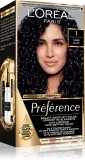 Краска для волос L’Oreal Paris Preference Cool Blondes стойкая, для домашнего окрашивания, 1 шт, оттенок 1 Black — фото 1