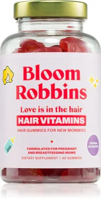 Мармелад жевательный Bloom Robbins LOVE is in the HAIR Hair gummies for new mommies для волос, для беременных и кормящих, 60 шт