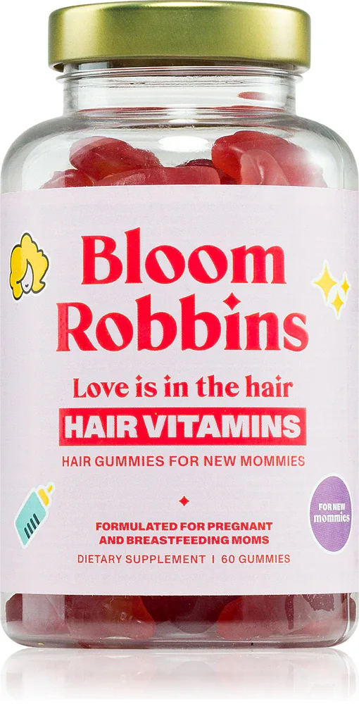 Мармелад жевательный Bloom Robbins LOVE is in the HAIR Hair gummies for new mommies для волос, для беременных и кормящих, 60 шт