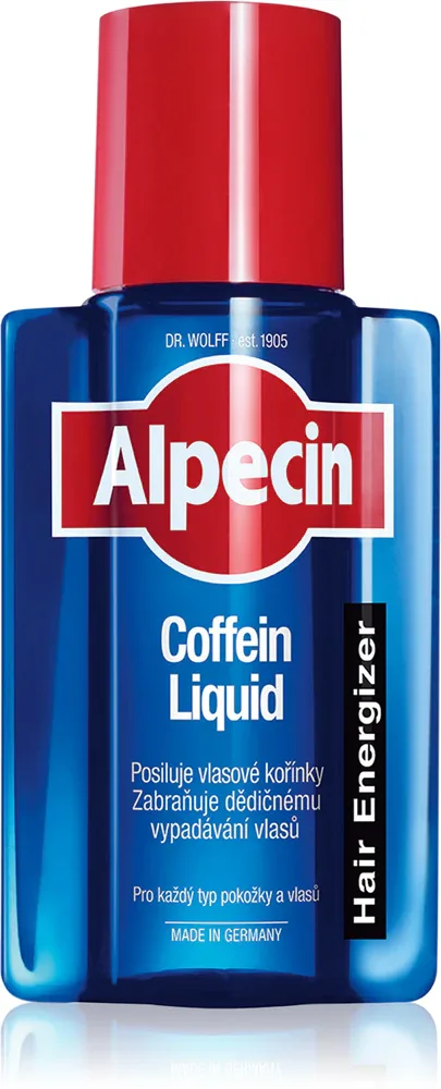 Тоник для волос Alpecin Hair Energizer Caffeine Liquid с кофеином, несмываемый, для ослабленных волос, 200 мл