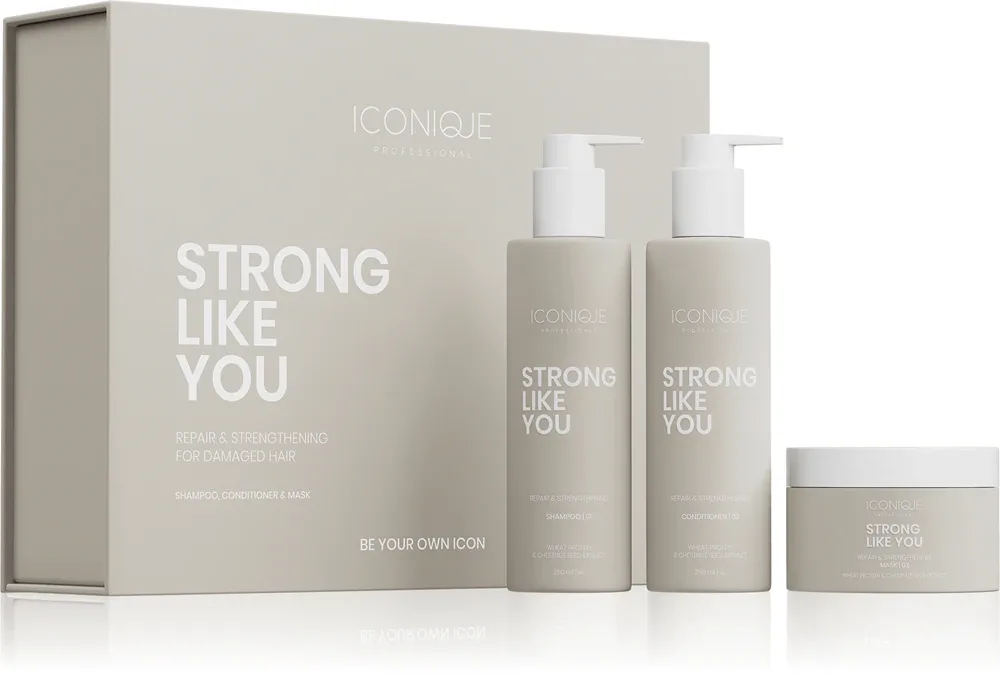 ICONIQUE Professional STRONG LIKE YOU Repair & Strengthening Set - Набор для волос, подверженных повреждениям