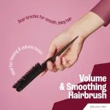 Щётка для волос BrushArt Hair Boar bristle volume hairbrush для объёма и начёса, с щетиной кабана, 1 шт — фото 3