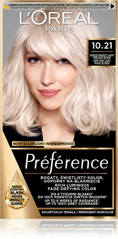 L’Oreal Paris Preference - Краска для волос, 1 шт, оттенок 10.21 Stockholm