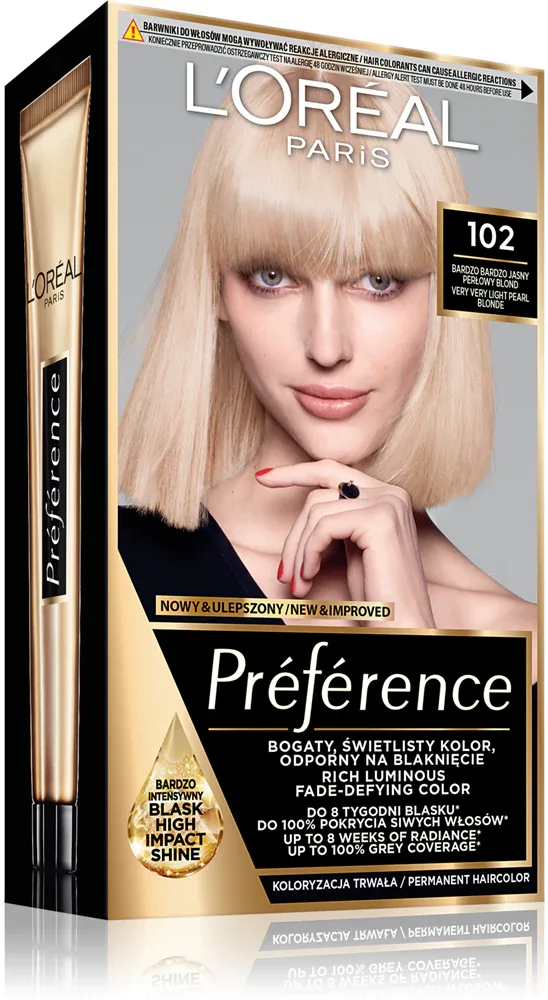 L’Oreal Paris Preference - Краска для волос, 1 шт, оттенок 102/10.21 SYDNEY