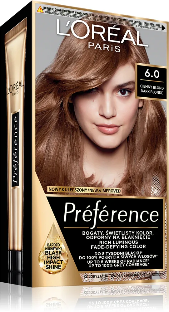 L’Oreal Paris Preference - Краска для волос, 1 шт, оттенок 6 Ciemny Blond