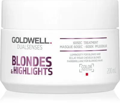 Goldwell Dualsenses Blondes & Highlights - Маска для волос, устраняющая желтые оттенки, с восстанавливающим эффектом
