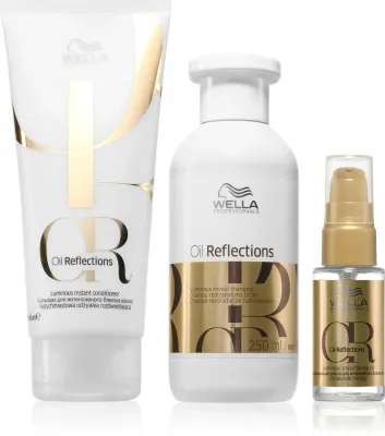 Wella Professionals Oil Reflections Set - Удобная упаковка для придания блеска и смягчения волос, 3 шт