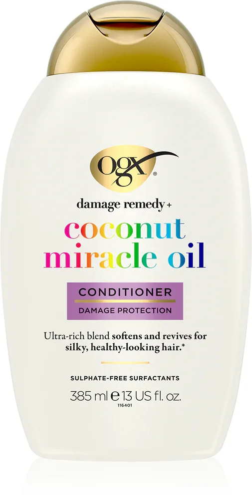 OGX Coconut Miracle Oil - Укрепляющий кондиционер для волос с кокосовым маслом, 385 мл