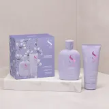 Alfaparf Milano Semi di Lino Smooth Kit - Набор для непослушных и пушистых волос, 2 шт — фото 2