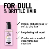 Schwarzkopf Gliss Liquid Silk - Сыворотка без смывания для укрепления волос и придания им большего блеска Shine Booster, 100 мл — фото 3