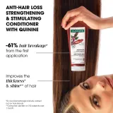 Klorane Quinine Strengthening & Stimulating Conditioner - Укрепляющий бальзам для ослабленных волос с склонностью к выпадению, 200 мл — фото 3