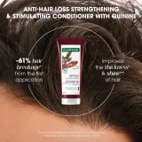 Klorane Quinine Strengthening & Stimulating Conditioner - Укрепляющий бальзам для ослабленных волос с склонностью к выпадению, 200 мл — фото 6