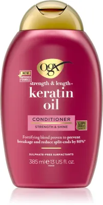 OGX Keratin Oil - Укрепляющий кондиционер с кератином и аргановым маслом, 385 мл