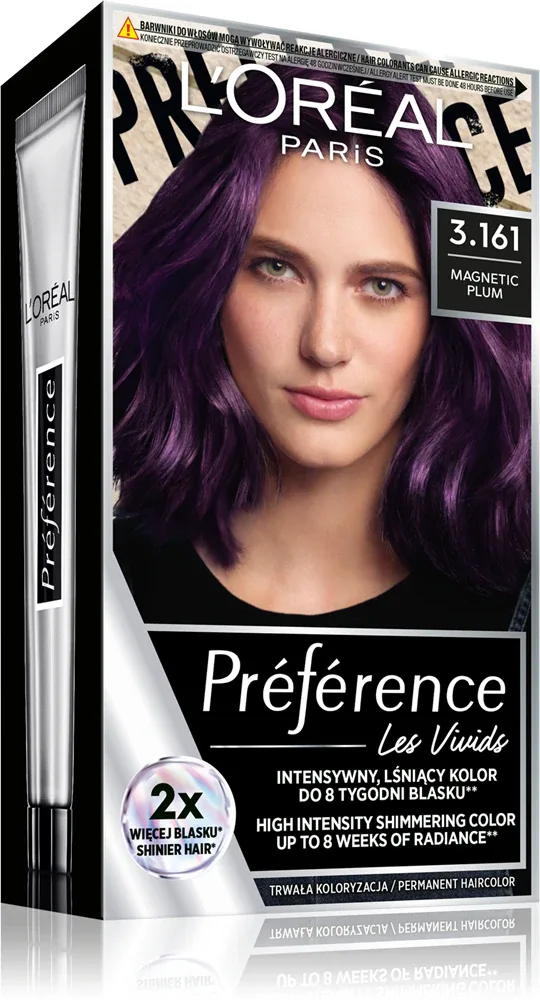 L’Oreal Paris Preference Vivid Colors - Краска для волос, 1 шт, оттенок 3.161 Magnetic Plum
