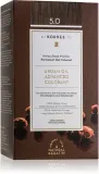 Стойкая краска для волос Korres Argan Oil с аргановым маслом, для домашнего окрашивания, 50 мл, оттенок 5.0 Light Brown — фото 1