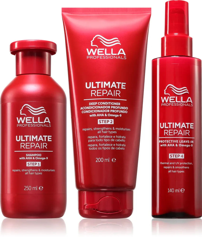 Wella Professionals Ultimate Repair Set - Удобная упаковка для поврежденных волос, 3 шт