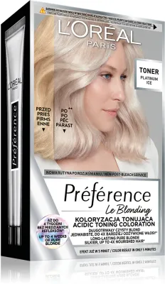 Тонер для волос L’Oreal Paris Preference Le Blonding Toner для светлых волос, нейтрализующий жёлтые полутона, 1 шт