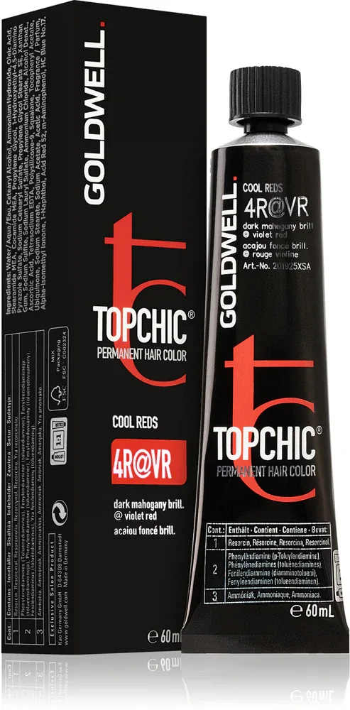 Goldwell Topchic Permanent Hair Color - Краска для волос, 60 мл, оттенок 4R@VR