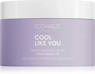 ICONIQUE Professional COOL LIKE YOU Perfect Blonde & Silver Violet - Маска для волос, нейтрализующая желтые оттенки, 200 мл