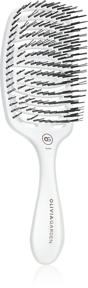 Плоская щётка для волос Olivia Garden ESSENTIAL CARE FLEX Medium Hair Bristles, эргономичная рукоятка, 1 шт