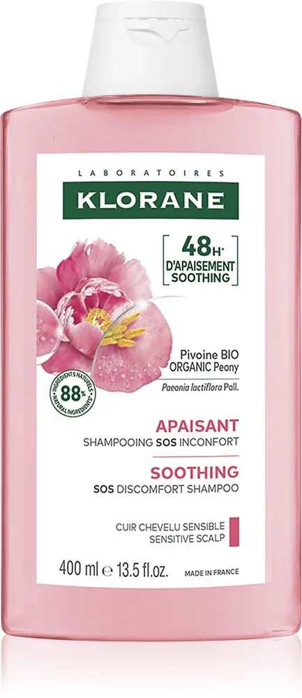 Klorane Peony Soothing Sensitive Hair Scalp Shampoo - Шампунь для чувствительной кожи