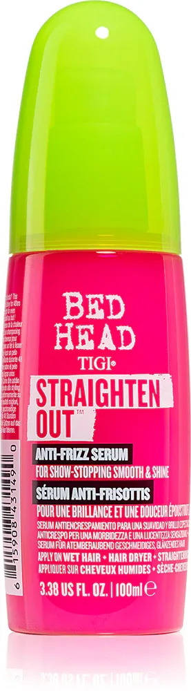 TIGI Straighten Out Anti-Frizz Serum - Сыворотка для придания блеска и мягкости волосам, 100 мл