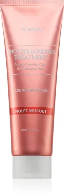 KUNDAL Protein Bonding Care Treatment - Комплексный уход для сухих и поврежденных волос с ароматом Violet Muguet, 250 мл