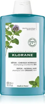 Klorane Organic Mint - Шампунь для очищения и детоксикации нормальных волос, 400 мл