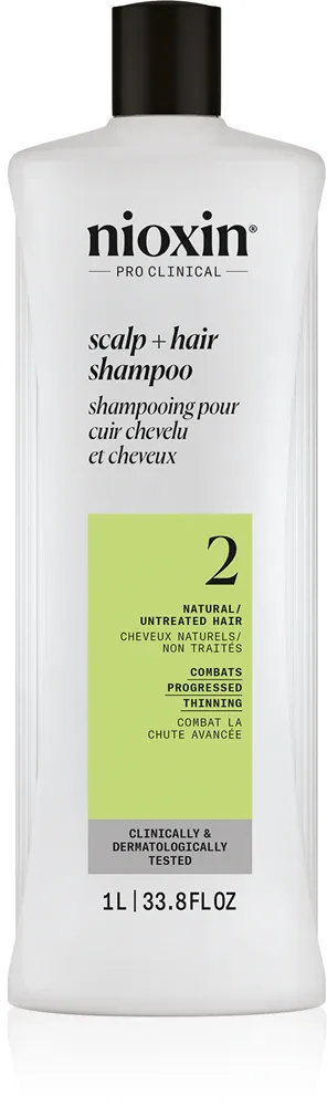 Nioxin System 2 Scalp + Hair Shampoo - Шампунь против выпадения волос, 1000 мл