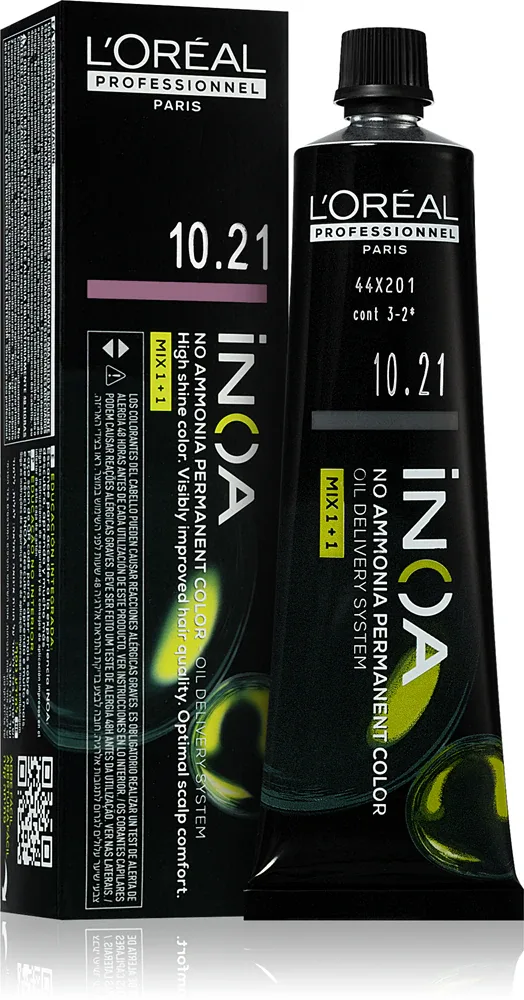 L’Oreal Professionnel Inoa - Постоянная краска для волос без аммиака, 60 мл, оттенок 10.21