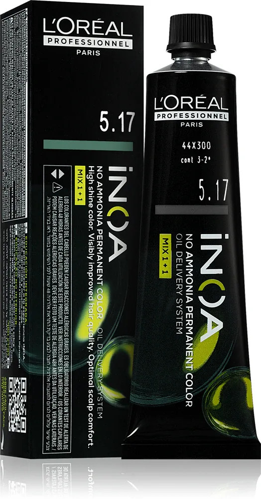L’Oreal Professionnel Inoa - Постоянная краска для волос без аммиака, 60 мл, оттенок 5.17