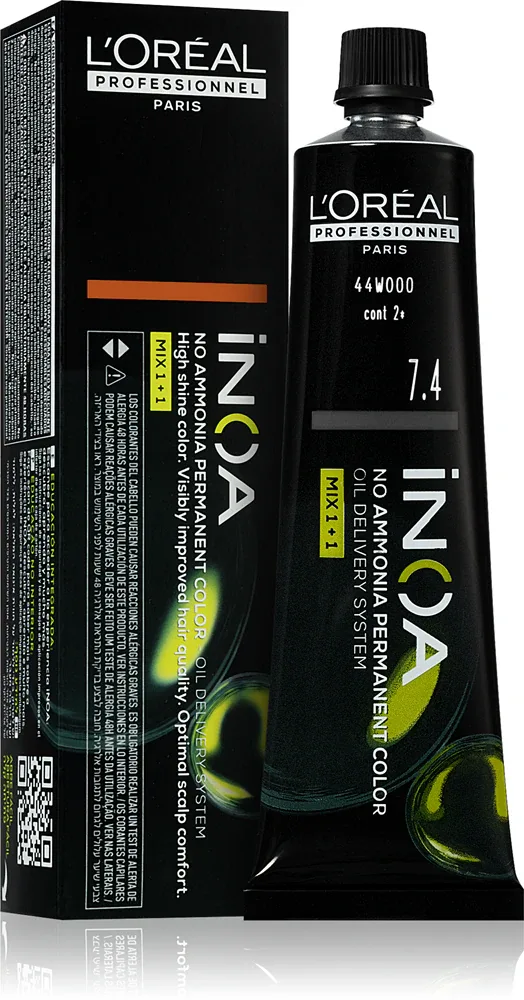 L’Oreal Professionnel Inoa - Постоянная краска для волос без аммиака, 60 мл, оттенок 7.4