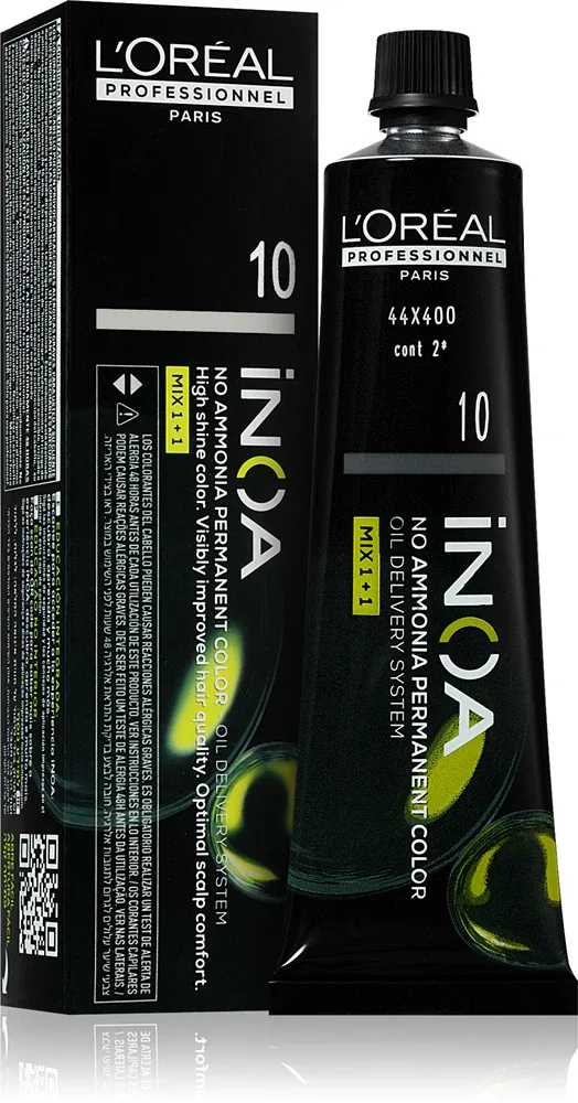 L’Oreal Professionnel Inoa - Постоянная краска для волос без аммиака, 60 мл, оттенок 10