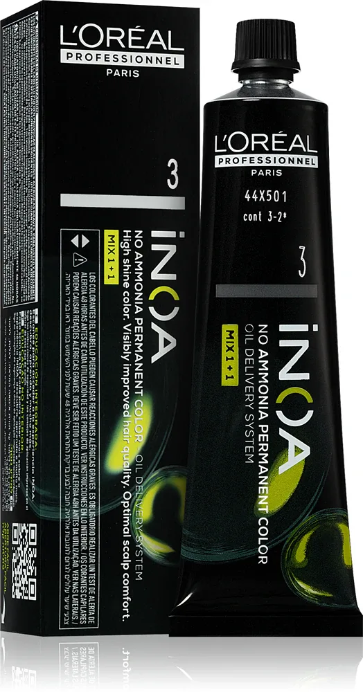 L’Oreal Professionnel Inoa - Постоянная краска для волос без аммиака, 60 мл, оттенок 3