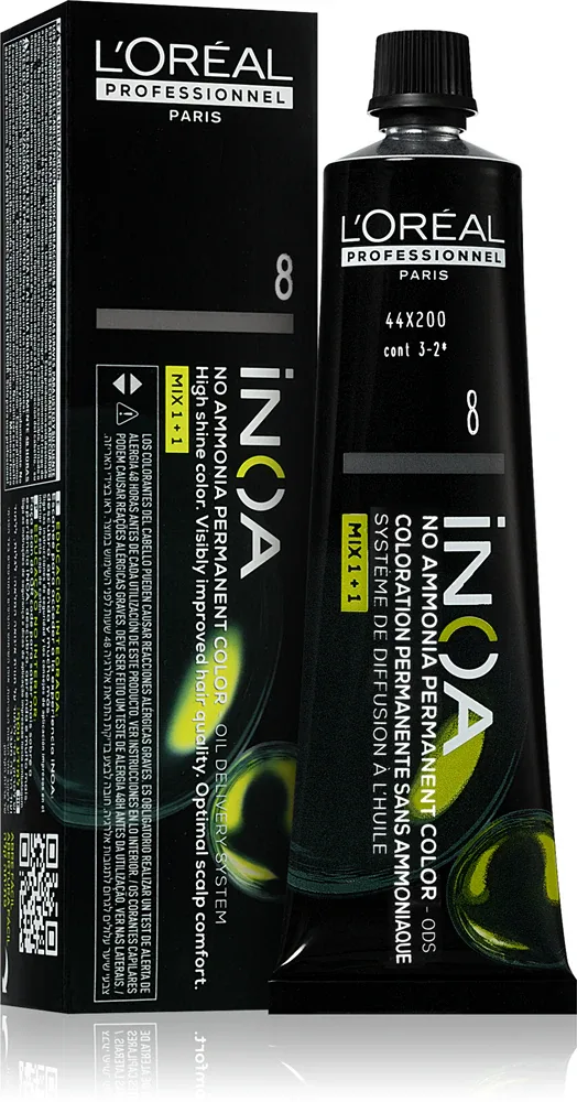 L’Oreal Professionnel Inoa - Постоянная краска для волос без аммиака, 60 мл, оттенок 8 FUNDAMENTAL