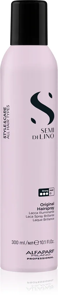 Alfaparf Milano Semi di Lino Style&Care Original Hairspray - Мощный лак для волос для придания блеска для всех типов волос, 300 мл
