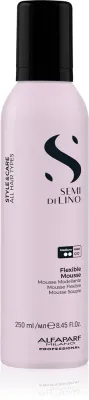 Alfaparf Milano Semi di Lino Style&Care Flexible Mousse - Пена для волос для естественной фиксации и блеска волос с фильтром UV, 250 мл