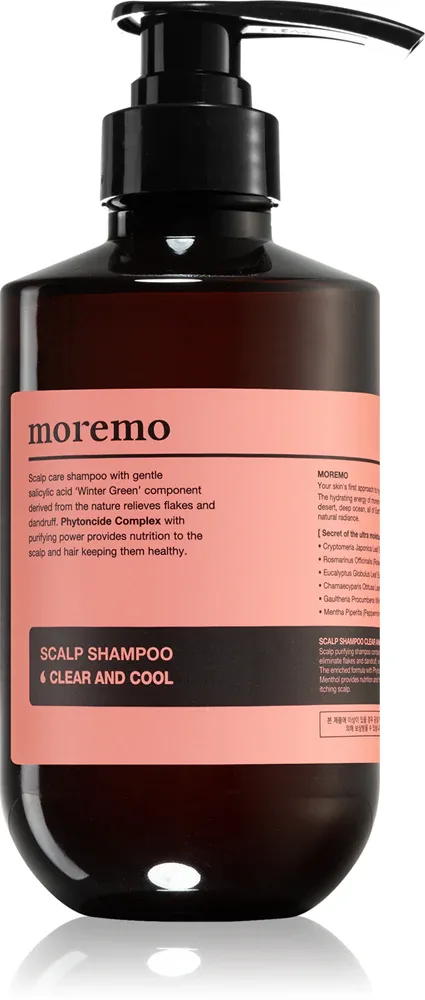 moremo Scalp Shampoo Clear And Cool - Шампунь глубокого очищения против перхоти, 500 мл
