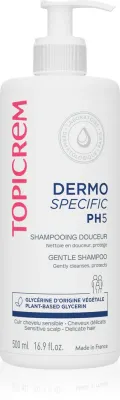 Topicrem PH5 Gentle Shampoo - Нежный шампунь для ежедневного использования для чувствительной кожи, 500 мл