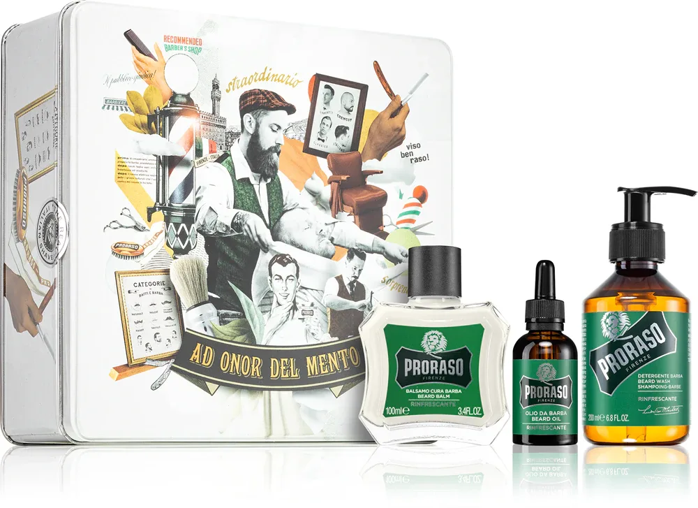 Proraso Set Honor of the Ment Refreshing - Набор для бритья для мужчин