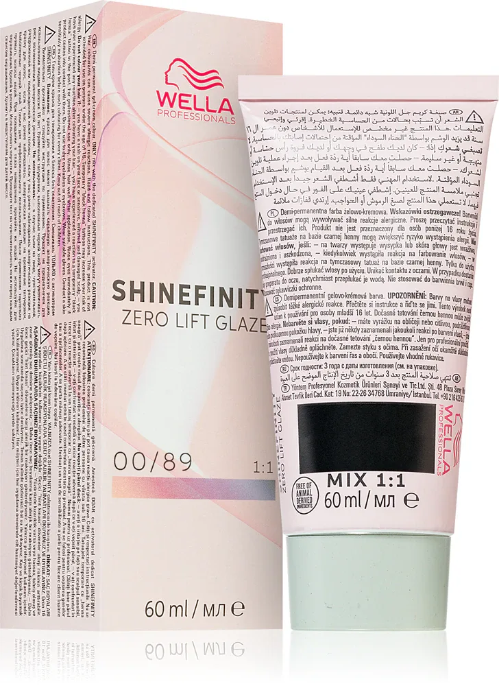 Wella Professionals Shinefinity Zero Lift Glaze - Деми-перманентная краска для волос, 60 мл, оттенок 00/89 - Blue Booster