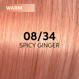 Wella Professionals Shinefinity Zero Lift Glaze - Деми-перманентная краска для волос, 60 мл, оттенок 08/34 - Spicy Ginger — фото 2