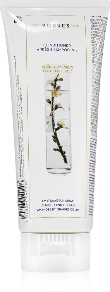 Korres Almond & Linseed - Кондиционер для сухих и ломких волос, 200 мл