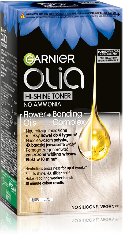 Garnier Olia Hi-Shine Toner - Окрашивающий тоник для волос, 1 шт, оттенок 10.01 Platinum Blond